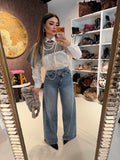 Jeans a Vita Asimmetrica Twist Up