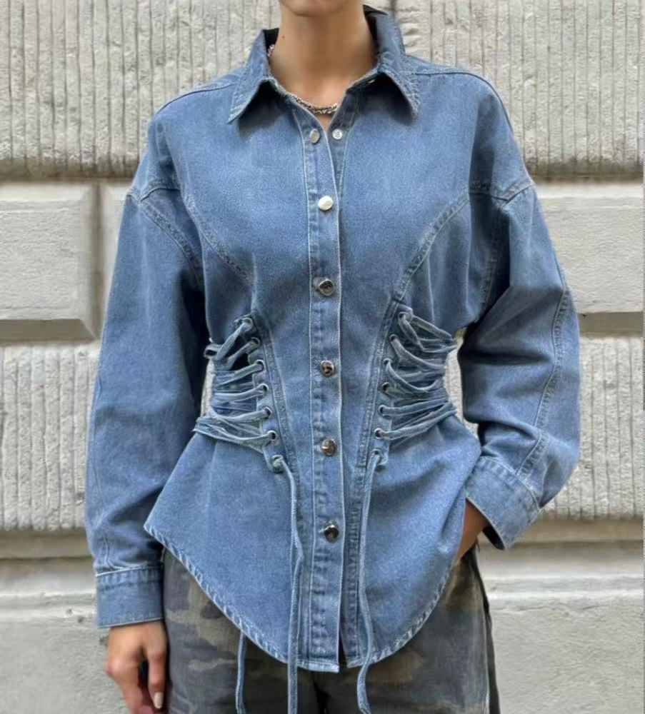Giacca corset denim