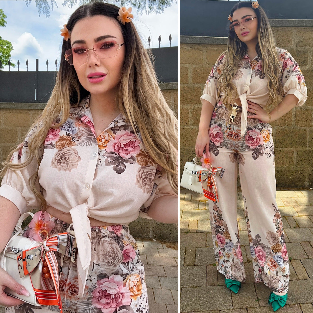 Set camicia e pantalone floreale