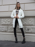Cardigan bianco a trecce