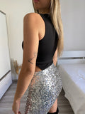 Body nero con trasparenze