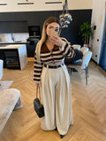 Pantalone palazzo beige