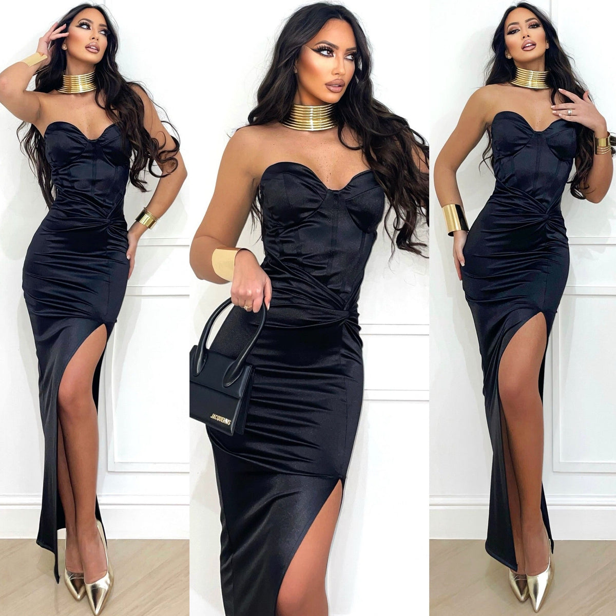 Abito bustier nero
