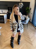Cardigan bianco nero
