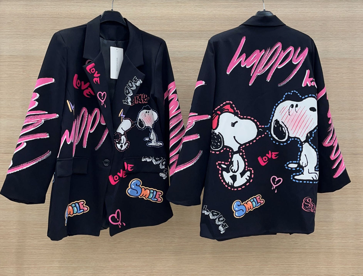 Giacca snoopy nera