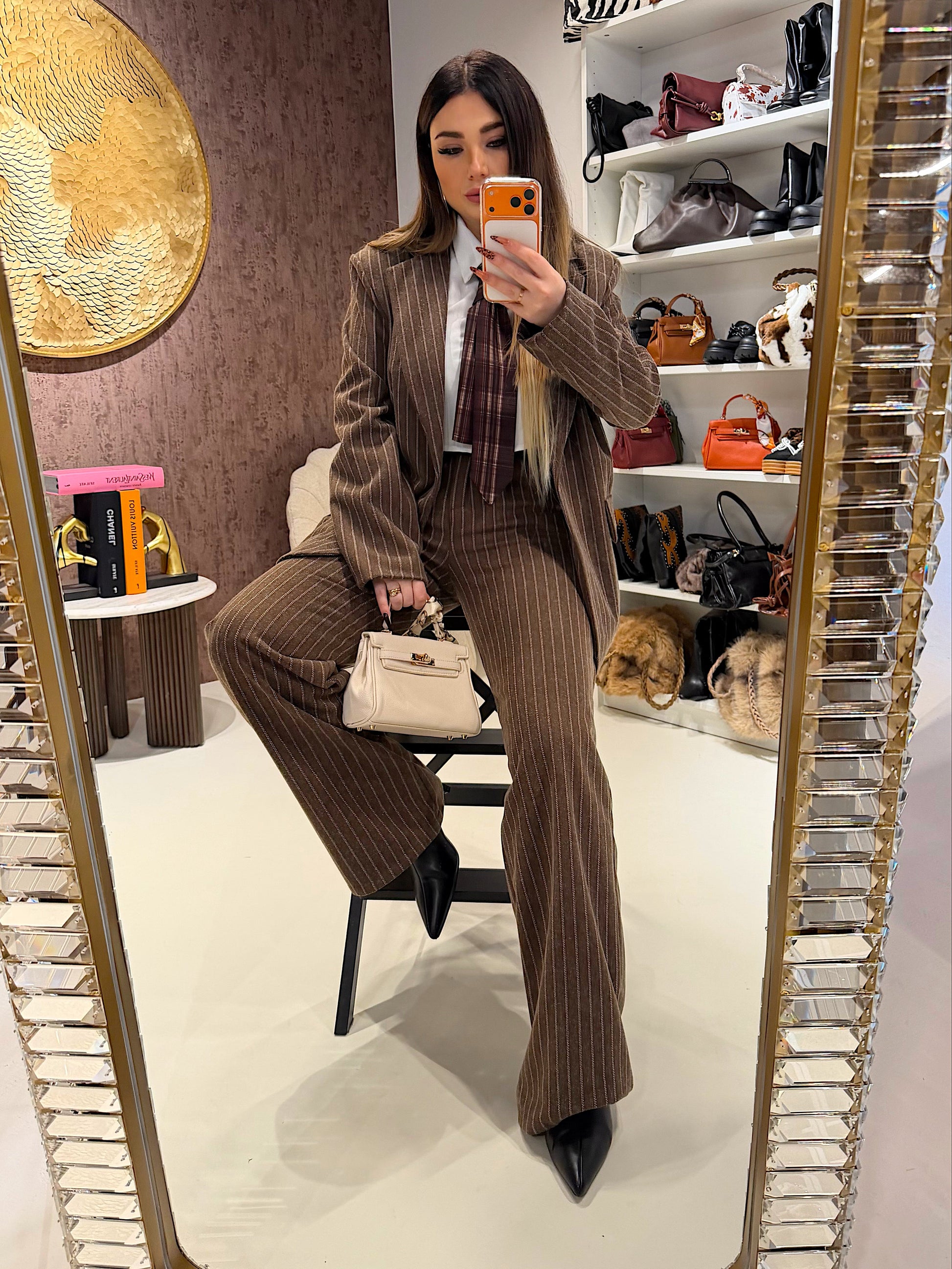 Completo due pezzi a righe