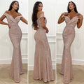 Dress Lungo con spacco per evento rosa gold