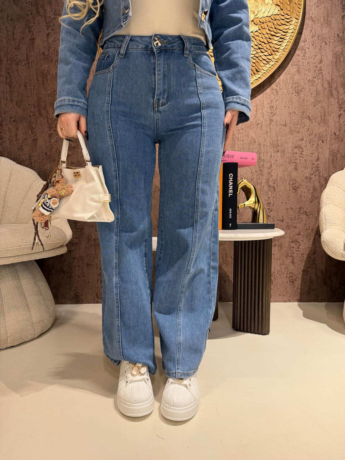 Completo Denim Queen bottoni