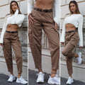 Pantalone cargo choco
