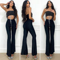 Tuta con strass e laccio