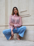Camicia a righe rosa