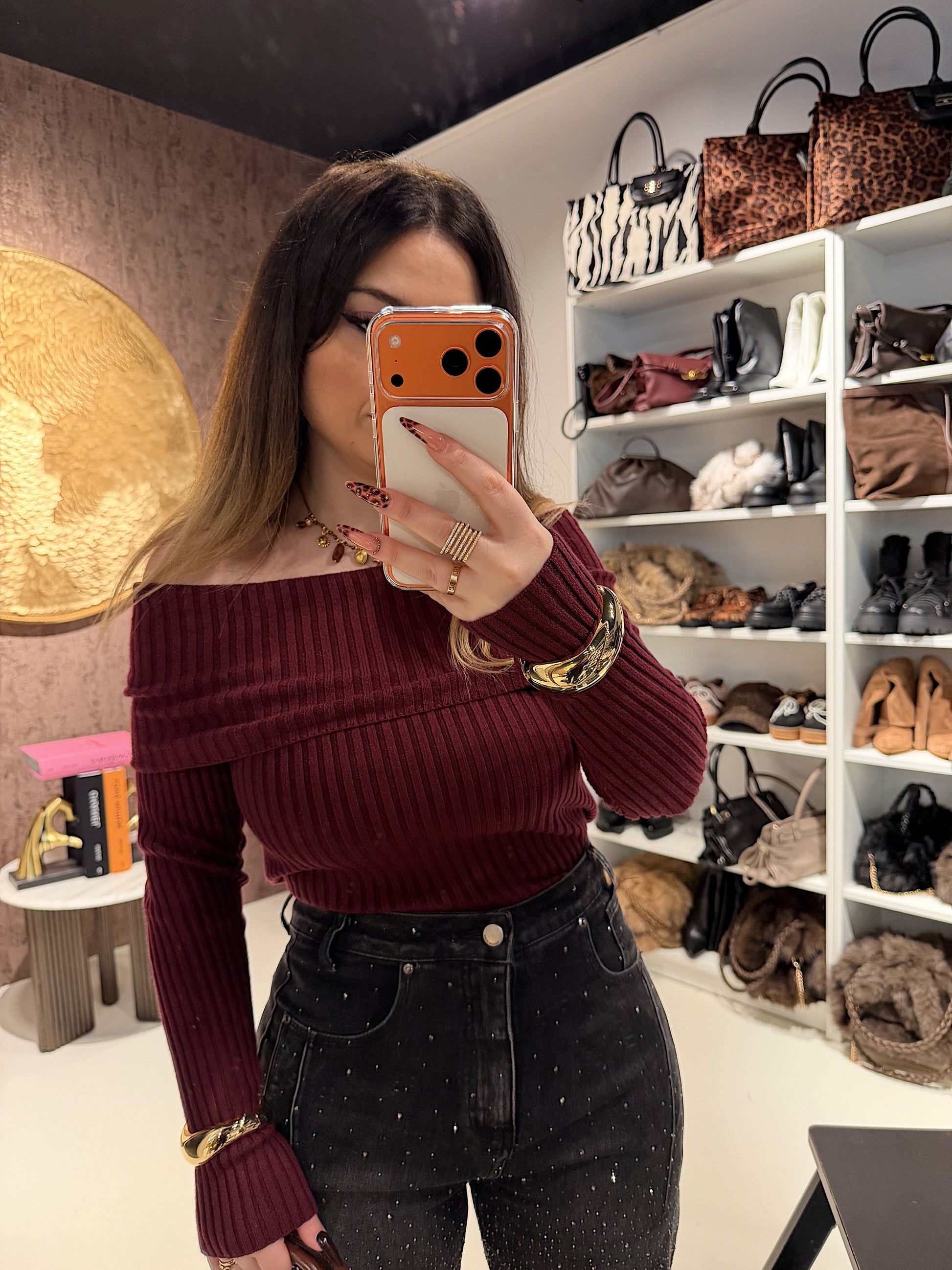 Maglione Spalla Scoperta