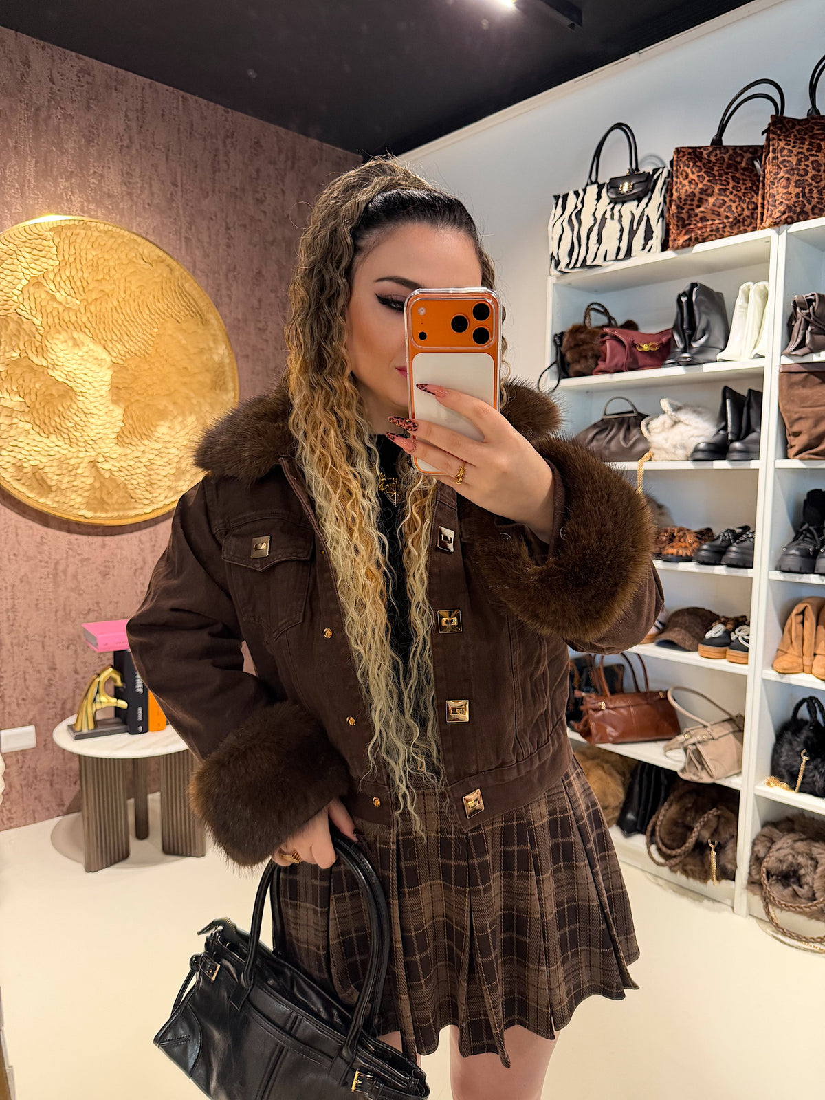 Giacca Denim Luxury Fur