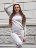 Completo basic maglia e pantalone beige