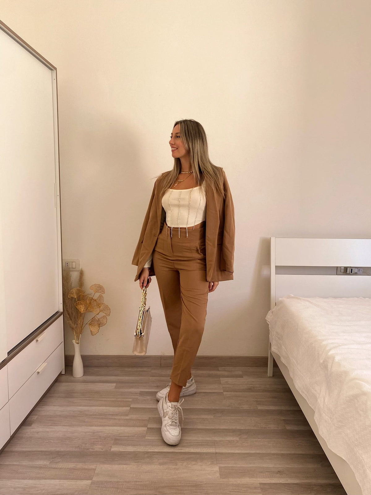 Completo giacca e pantalone Camel