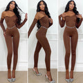 Tuta monospalla con manicotti e choker choco