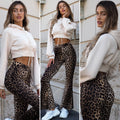 Felpa crop burro con lacci