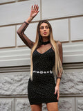 Abito nero con punto luce