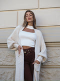 Maxi cardigan beige