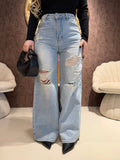 Jeans Sohoo Strappato con cinturina