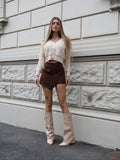 Gonna pantalone choco