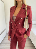 Completo doppio petto bordeaux