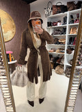 Cappotto con frange e fiocco 3 colori