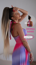 Coda extra long 90cm liscia con Coulisse vari colori