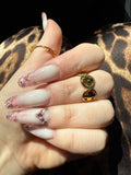 Anello fascia oro con fiori