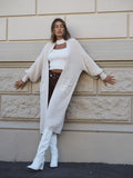 Maxi cardigan beige