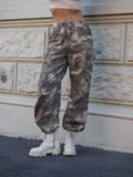 Pantalone cargo military beige