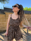 Short animalier con strass
