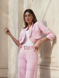 Completo due pezzi giacca e pantalone rosa