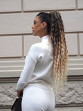 Completo basic maglia e pantalone bianco