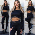 Completo top e pantalone sportivo nero
