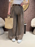 Completo camicia e pantalone stone con cintura