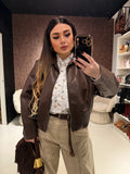 Giacca Leather Brown