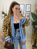Cardigan animalier celeste