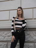 Pantalone nero con cintura oro