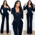 Completo giacca bustier e pantalone nero