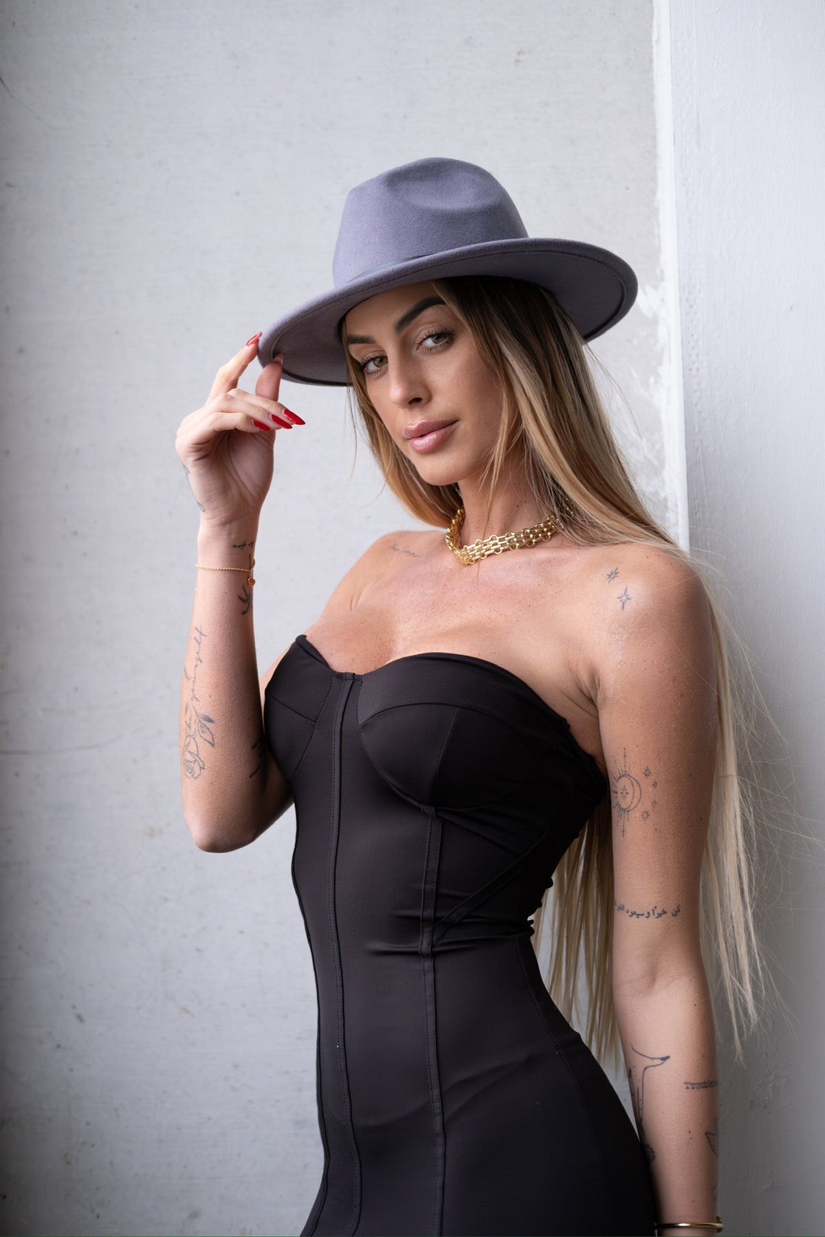 Abito nero bustier