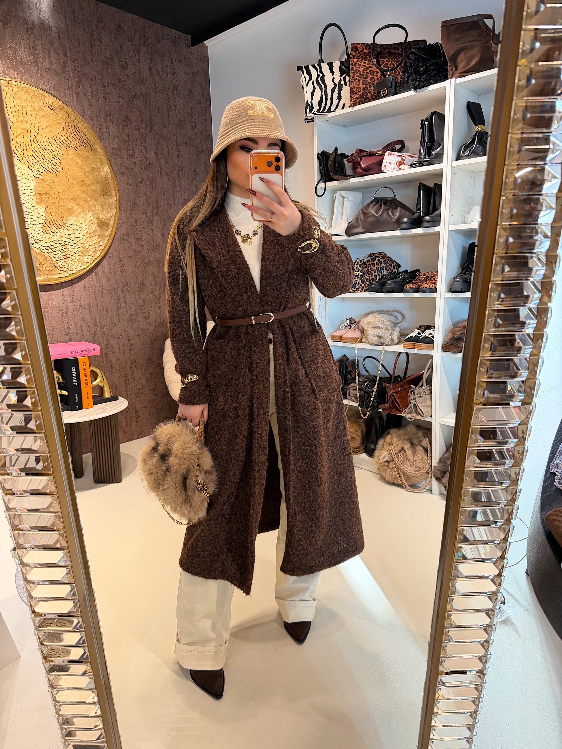 Cappotto con cinturina 2 colori