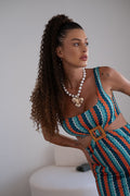 Coda #t2/30 Riccio afro con coulisse castano degradè