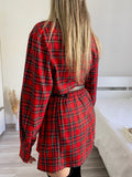 Completo camicia e gonna scozzese