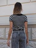 Maglia a manica corta a righe