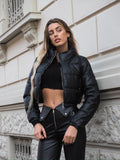 Piumino bomber nero