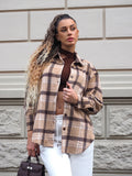 Giaccone in tweed Camel
