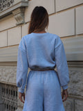 Completo top e felpa grigio Los Angeles