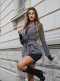 Blazer gessato grigio