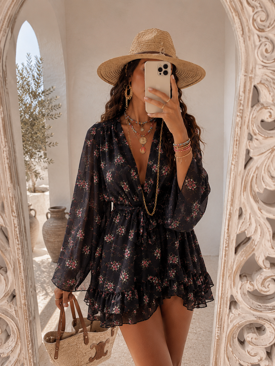 Abito tutina  Floral Chiffon